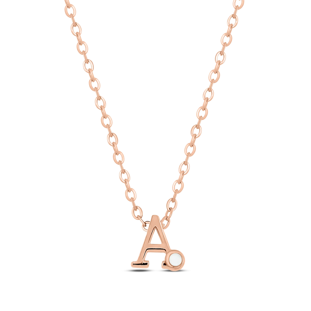Anna | Axis Initial Necklace solid 