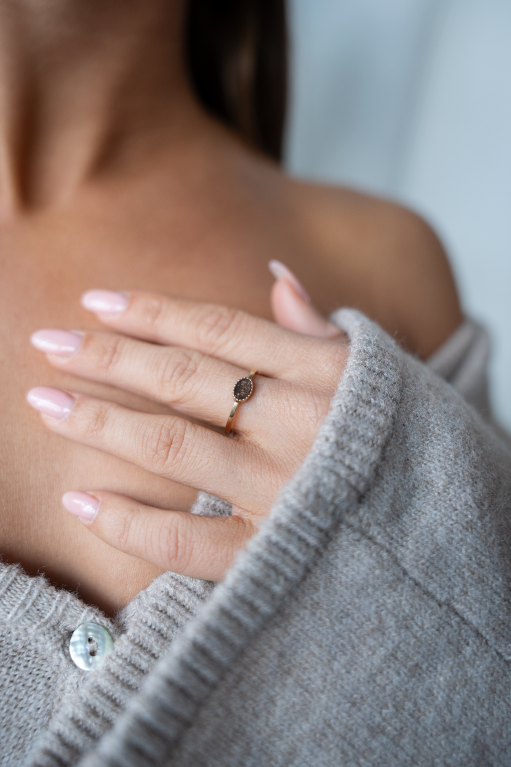 Luna | Ash Ring Silver