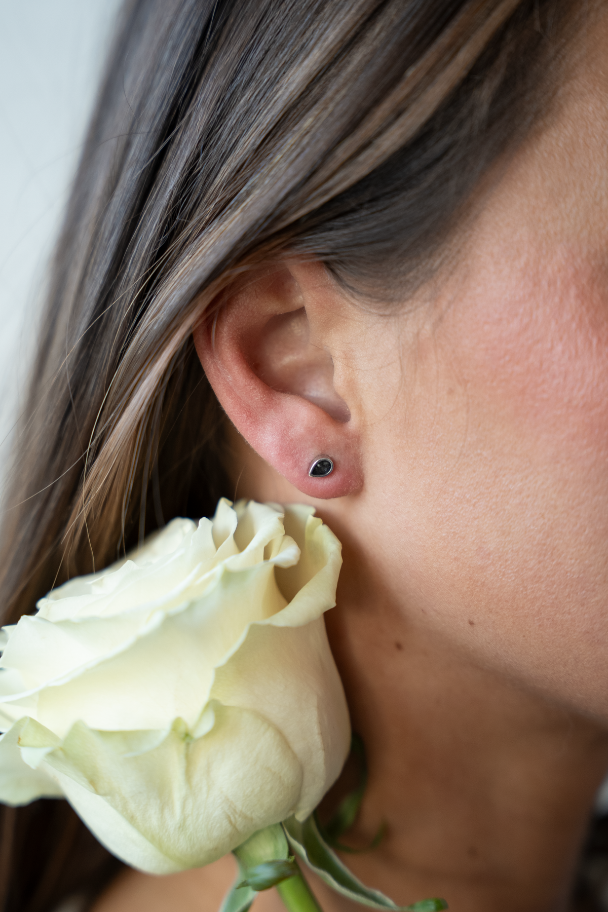 Mini Drop asoorstekers in goud, gedragen