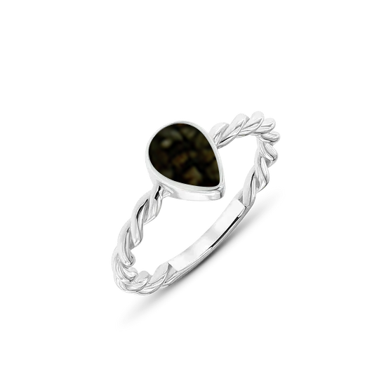 Turning Droplet | Ash Ring Silver