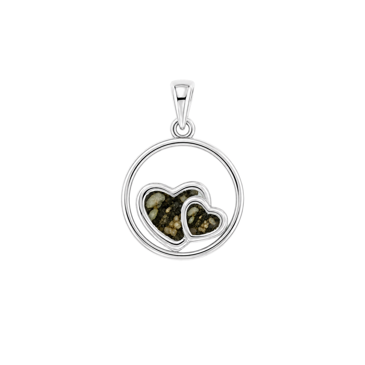 Amélie as-hanger in 925 zilver met antraciet askleur