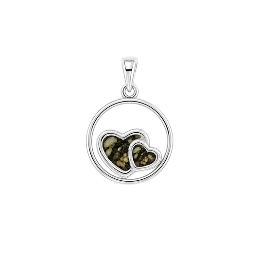 Amélie as-hanger in 925 zilver met antraciet askleur