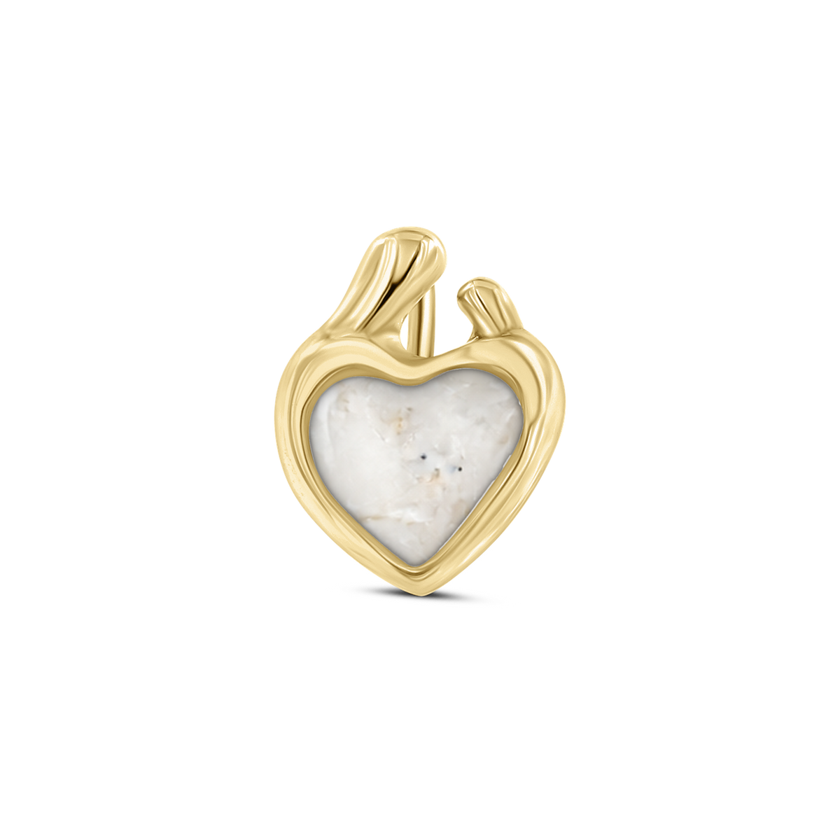 Amore as-hanger in massief geel goud met parelmoer askleur