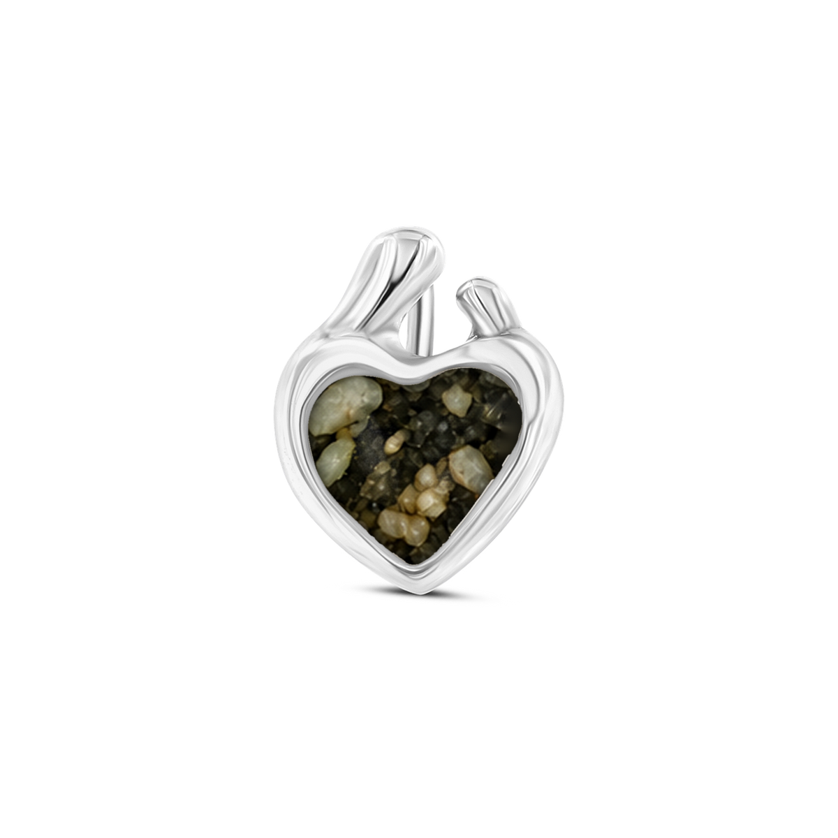 Amore as-hanger in massief wit goud met antraciet askleur