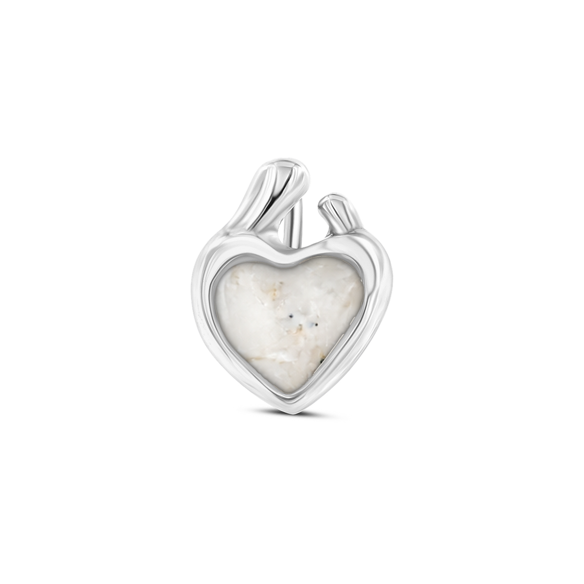 Amore as-hanger in massief wit goud met parelmoer askleur