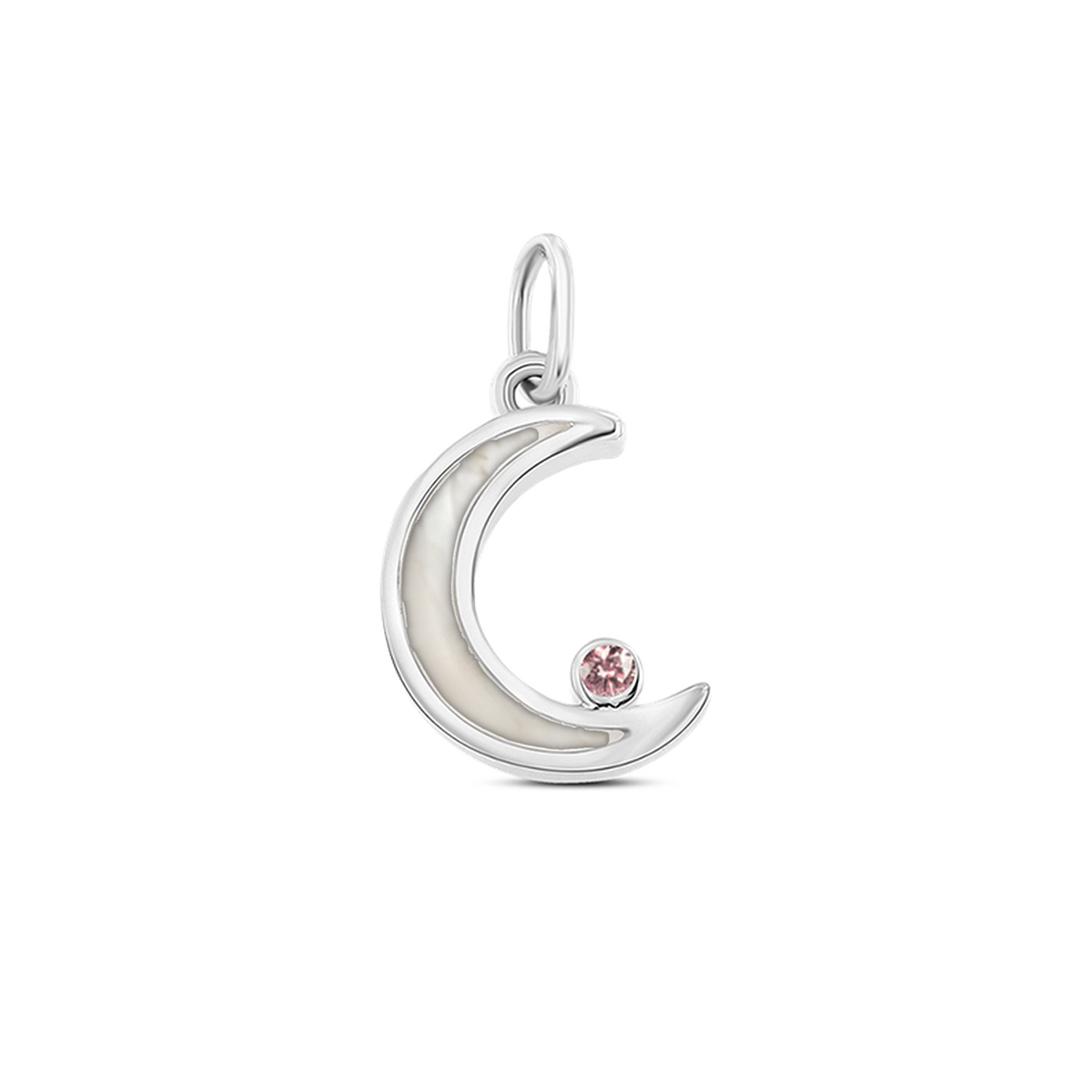 Ayla as-hanger in 925 zilver met parelmoer askleur en morganiet