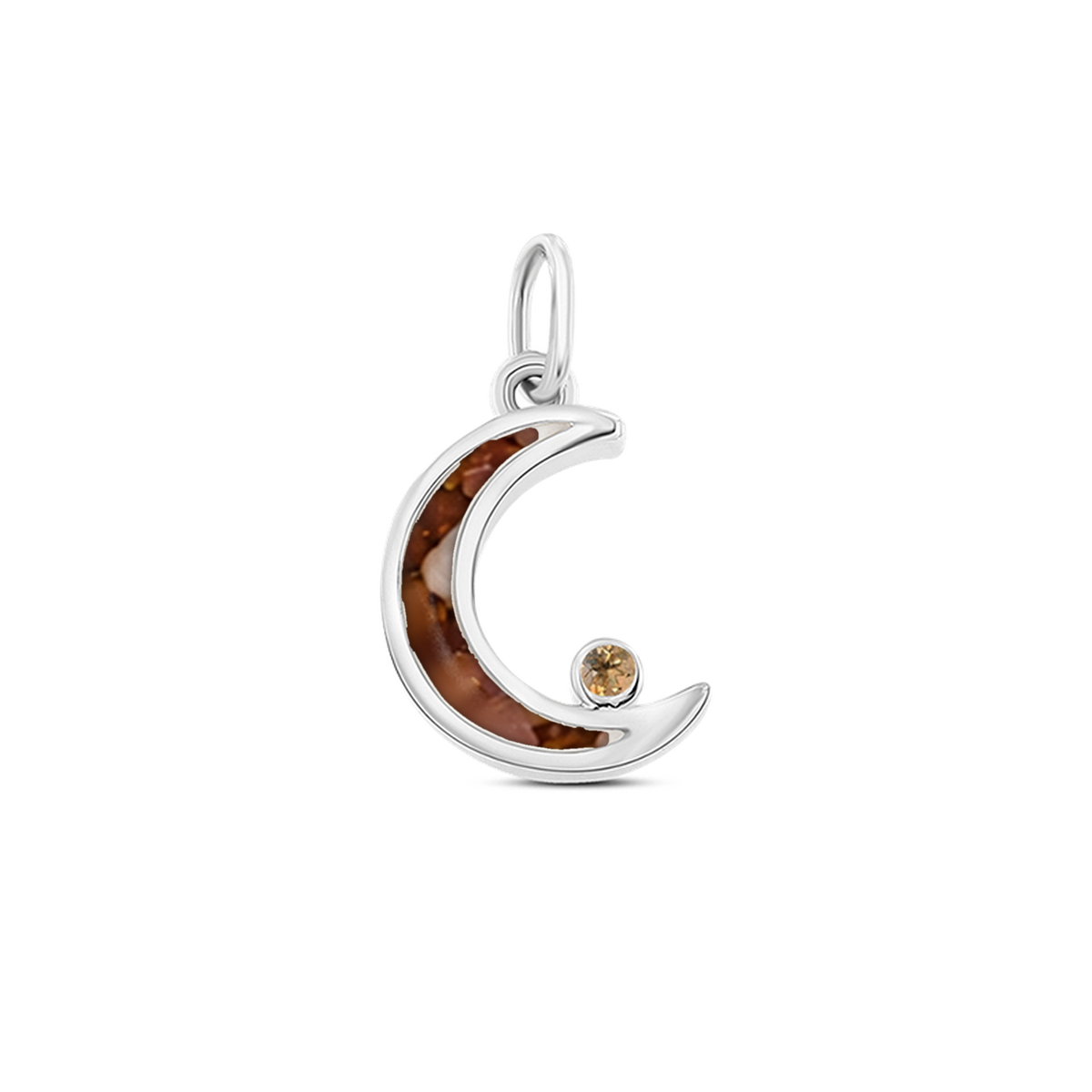 Ayla as-hanger in 925 zilver met koperbruin askleur en citrien