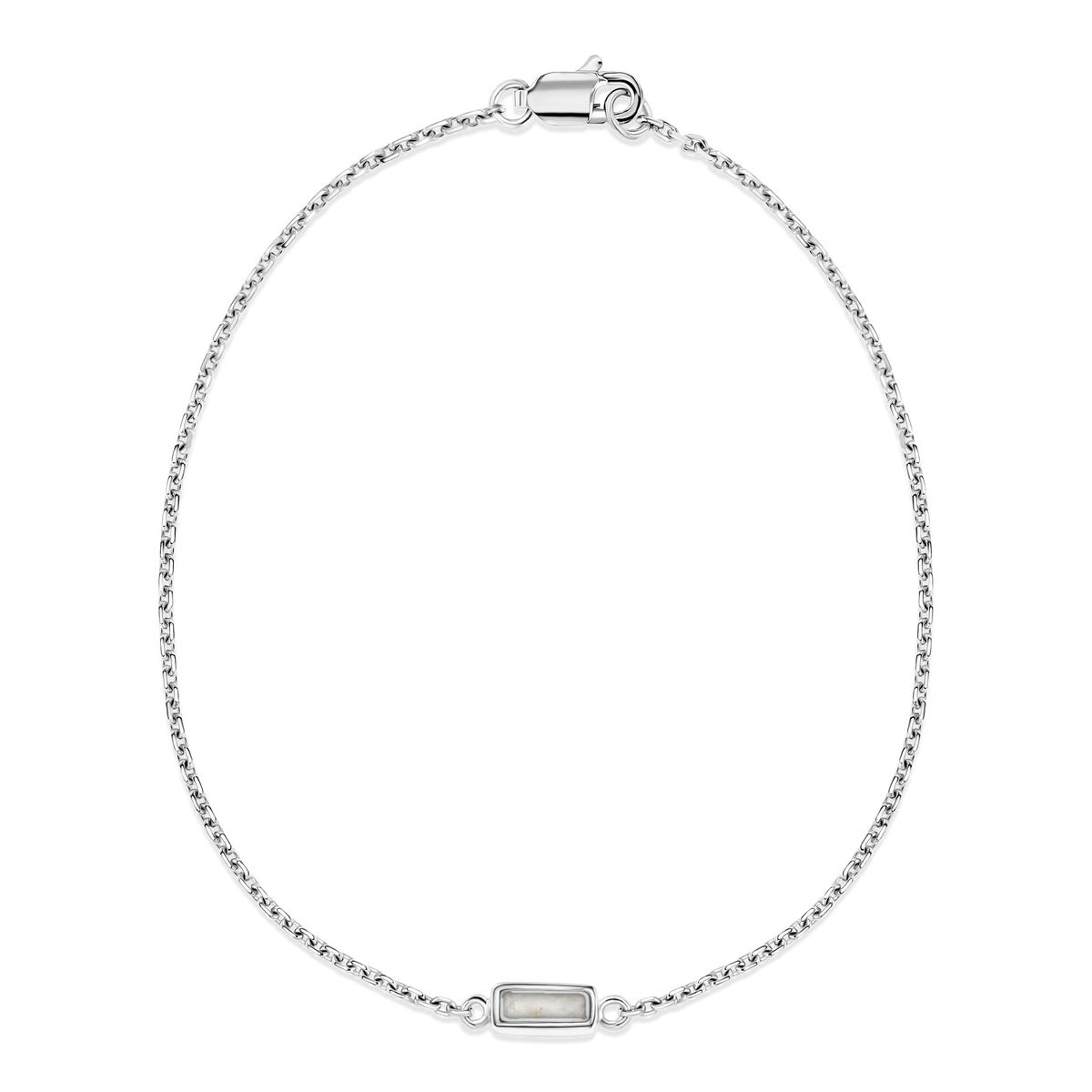 Britt as-armband in 925 zilver met parelmoer askleur