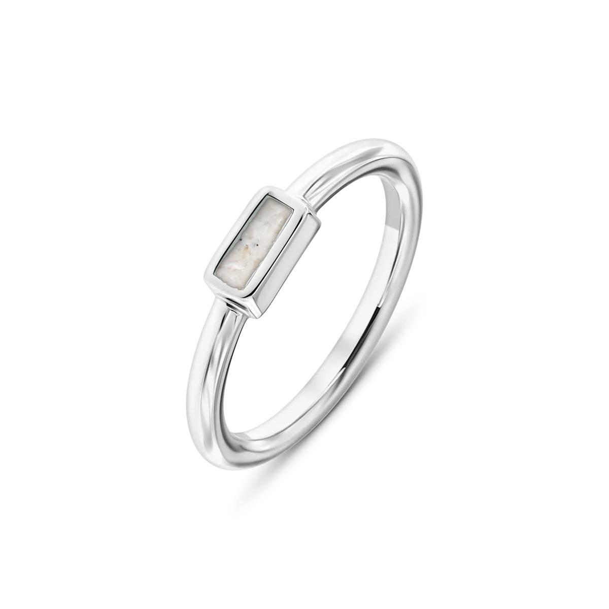 Britt as-ring in 925 zilver met parelmoer askleur