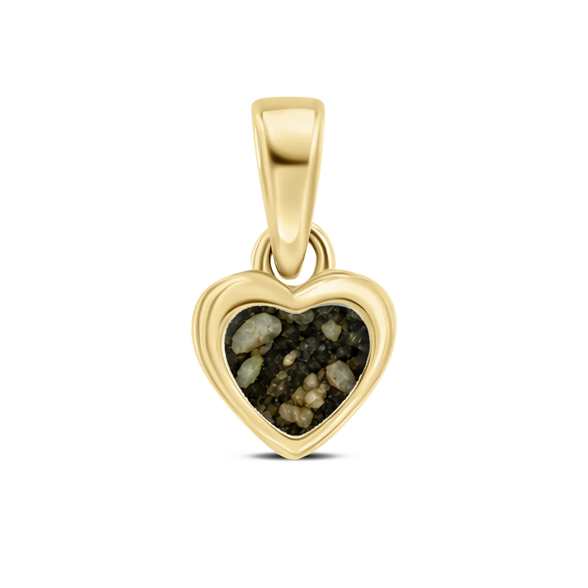 Cara as-hanger in massief geel goud met antraciet askleur