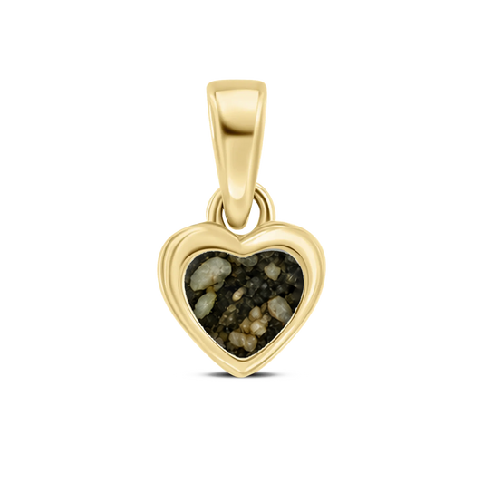 Cara as-hanger in massief geel goud met antraciet askleur
