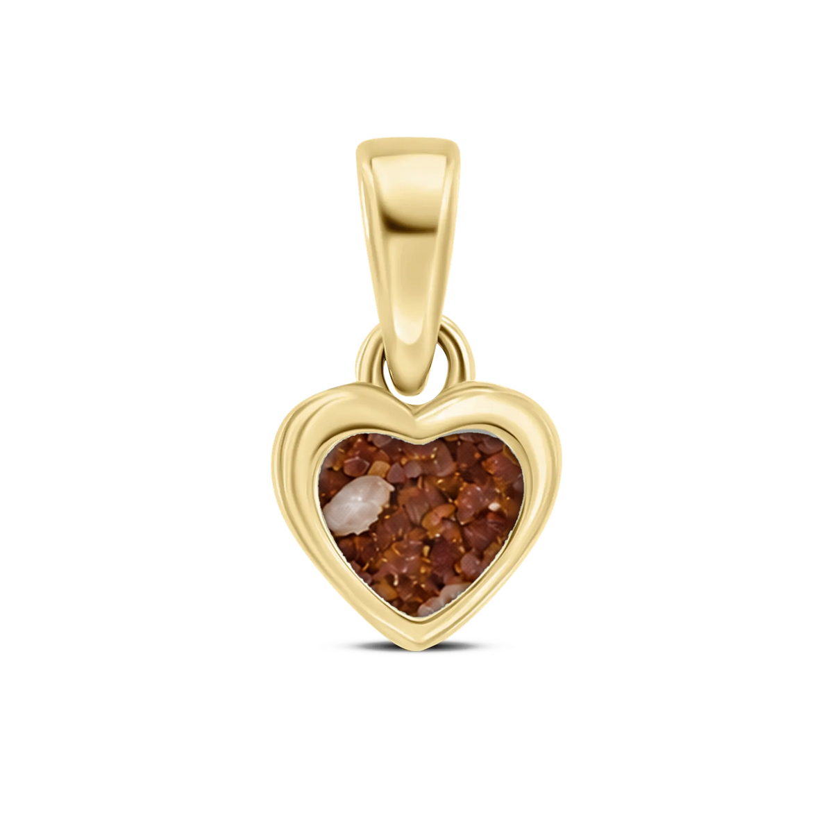 Cara as-hanger in massief geel goud met koperbruin askleur
