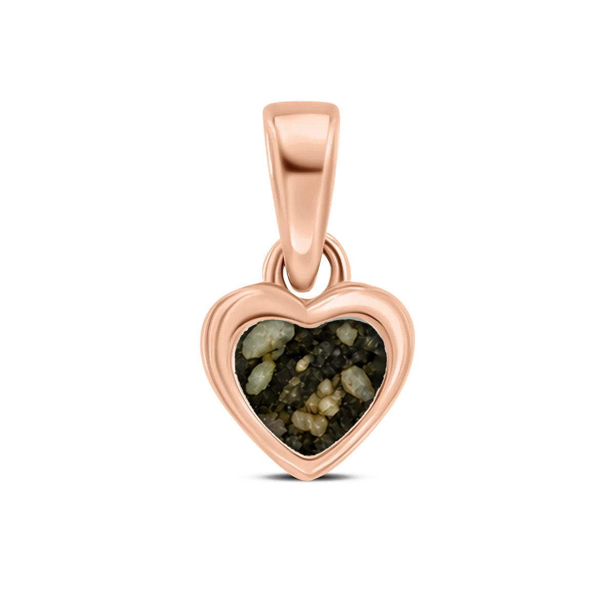Cara as-hanger in massief rosé goud met antraciet askleur