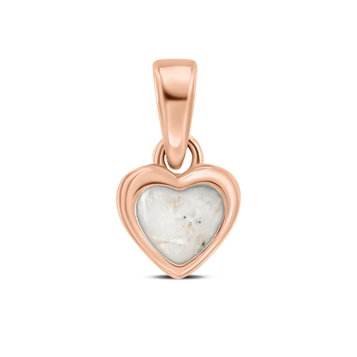 Cara as-hanger in massief rosé goud met parelmoer askleur