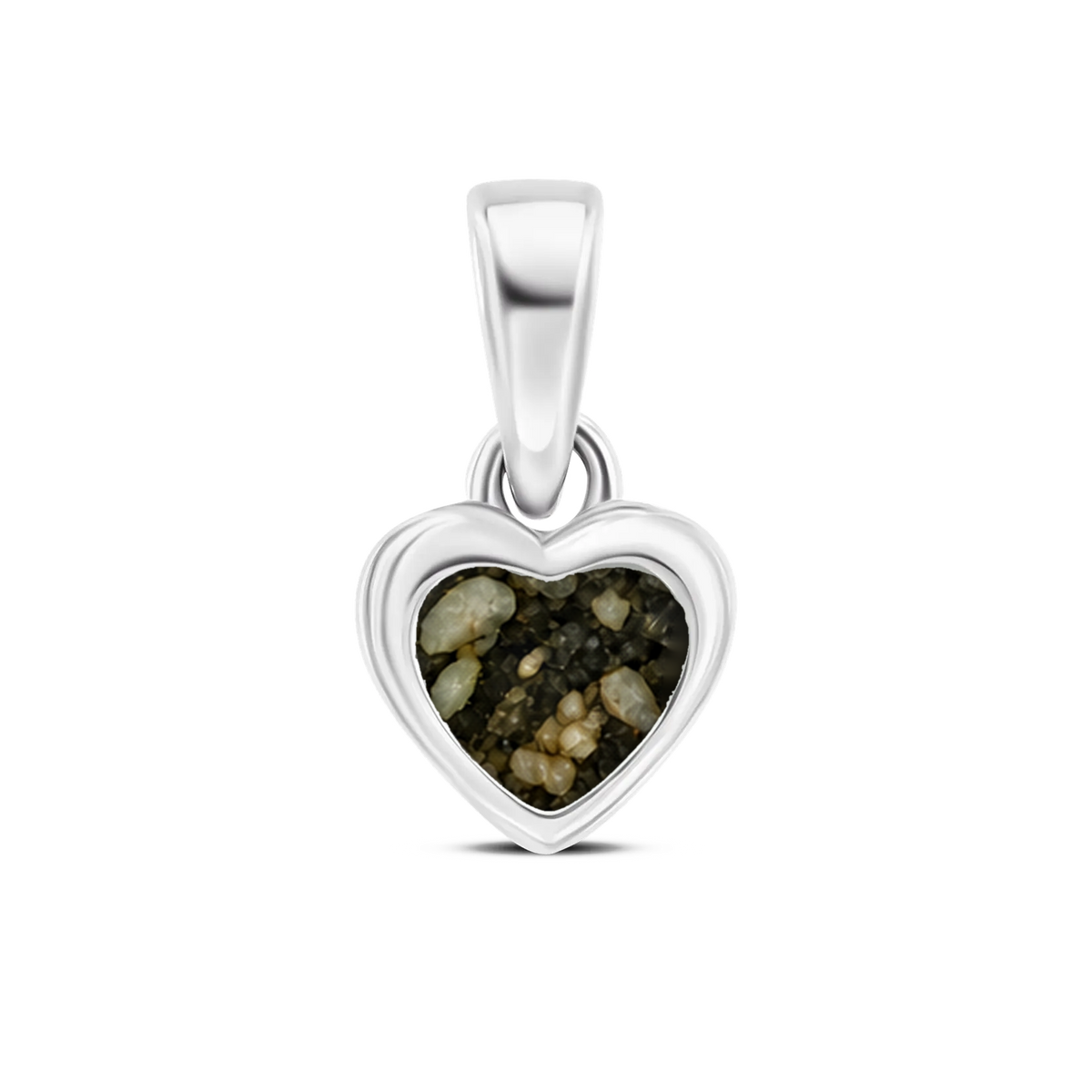 Cara as-hanger in massief wit goud met antraciet askleur