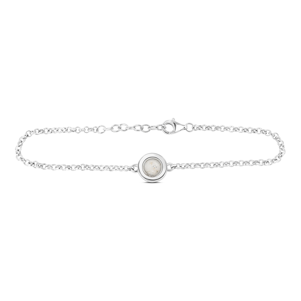 Circle of Life as-armband in 925 zilver met parelmoer askleur