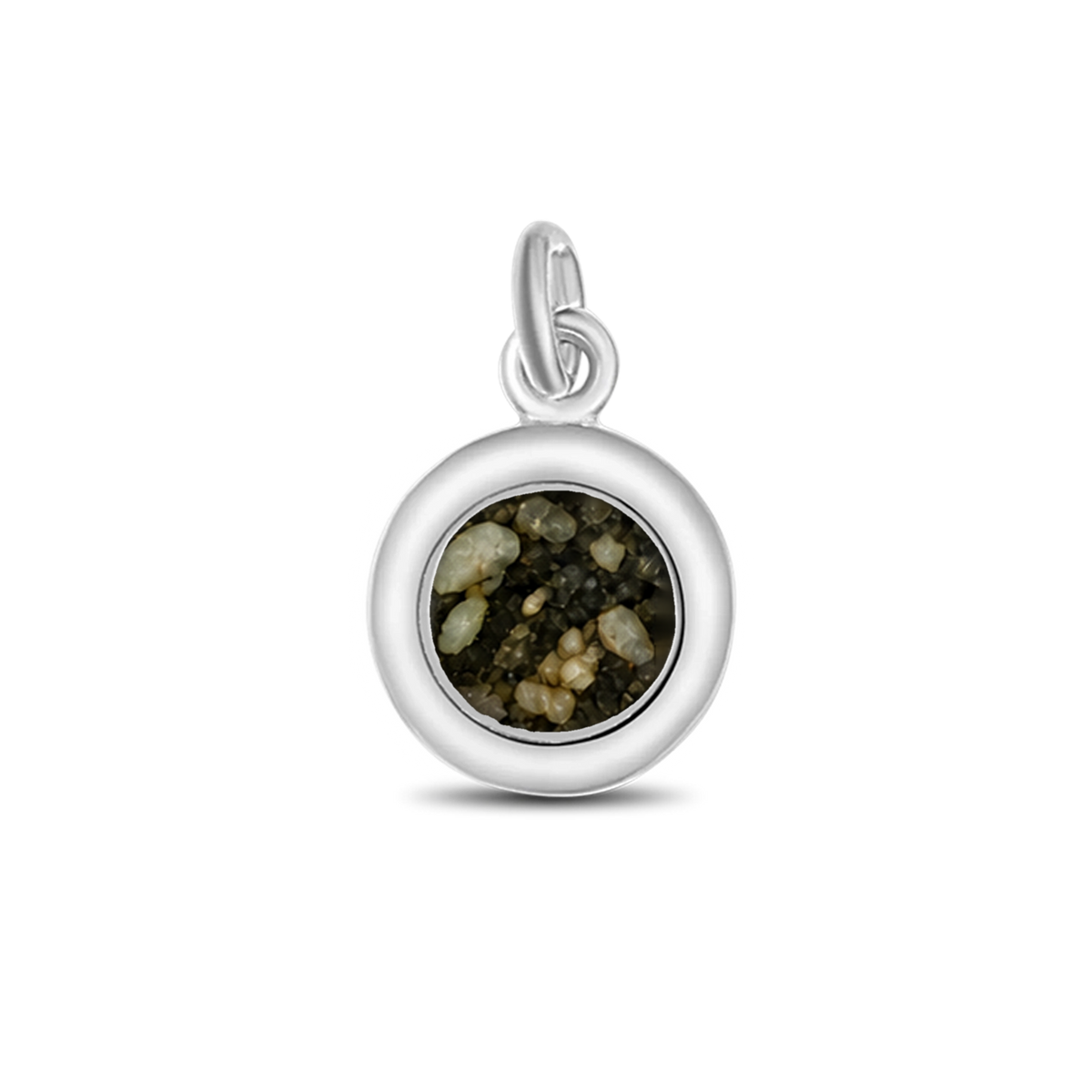 Circle of Life as-hanger in massief wit goud met antraciet askleur