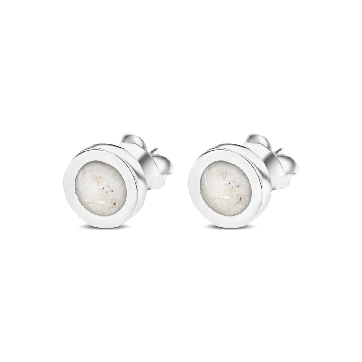 Circle of Life as-oorstekers in 925 zilver met parelmoer askleur