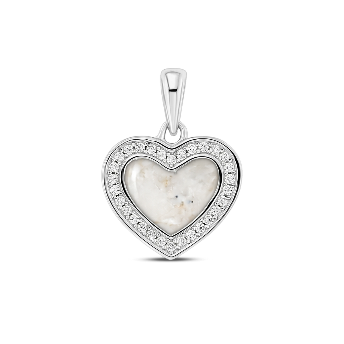 Demi as-hanger in 925 zilver met parelmoer askleur