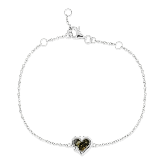 Esmée as-armband in 925 zilver met antraciet askleur en zirkonia