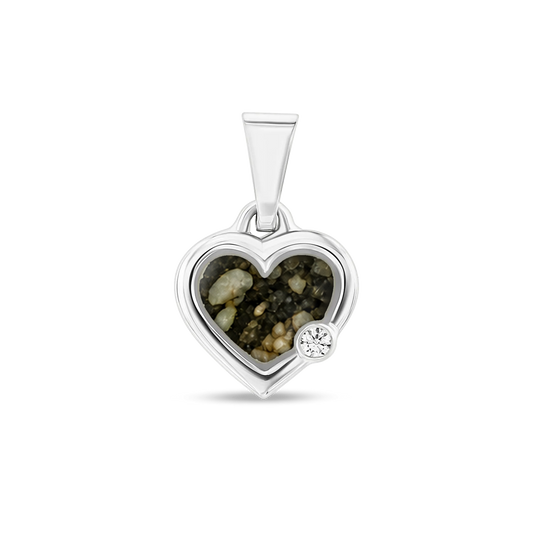 Esmée as-hanger in 925 zilver met antraciet askleur en zirkonia