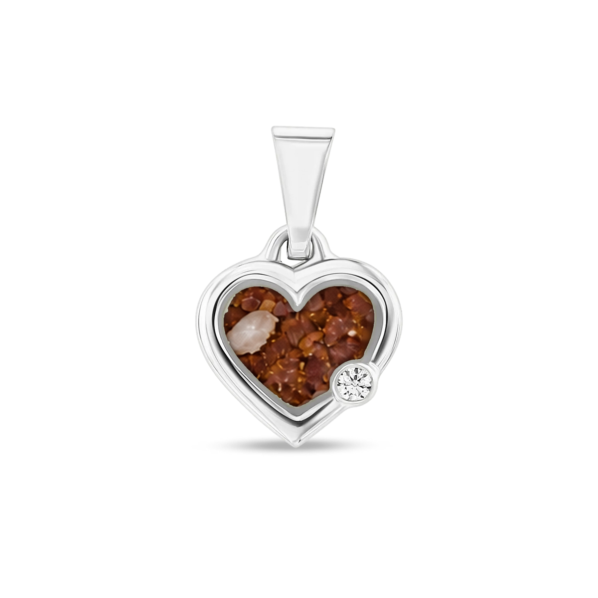 Esmée as-hanger in 925 zilver met koperbruin askleur en zirkonia