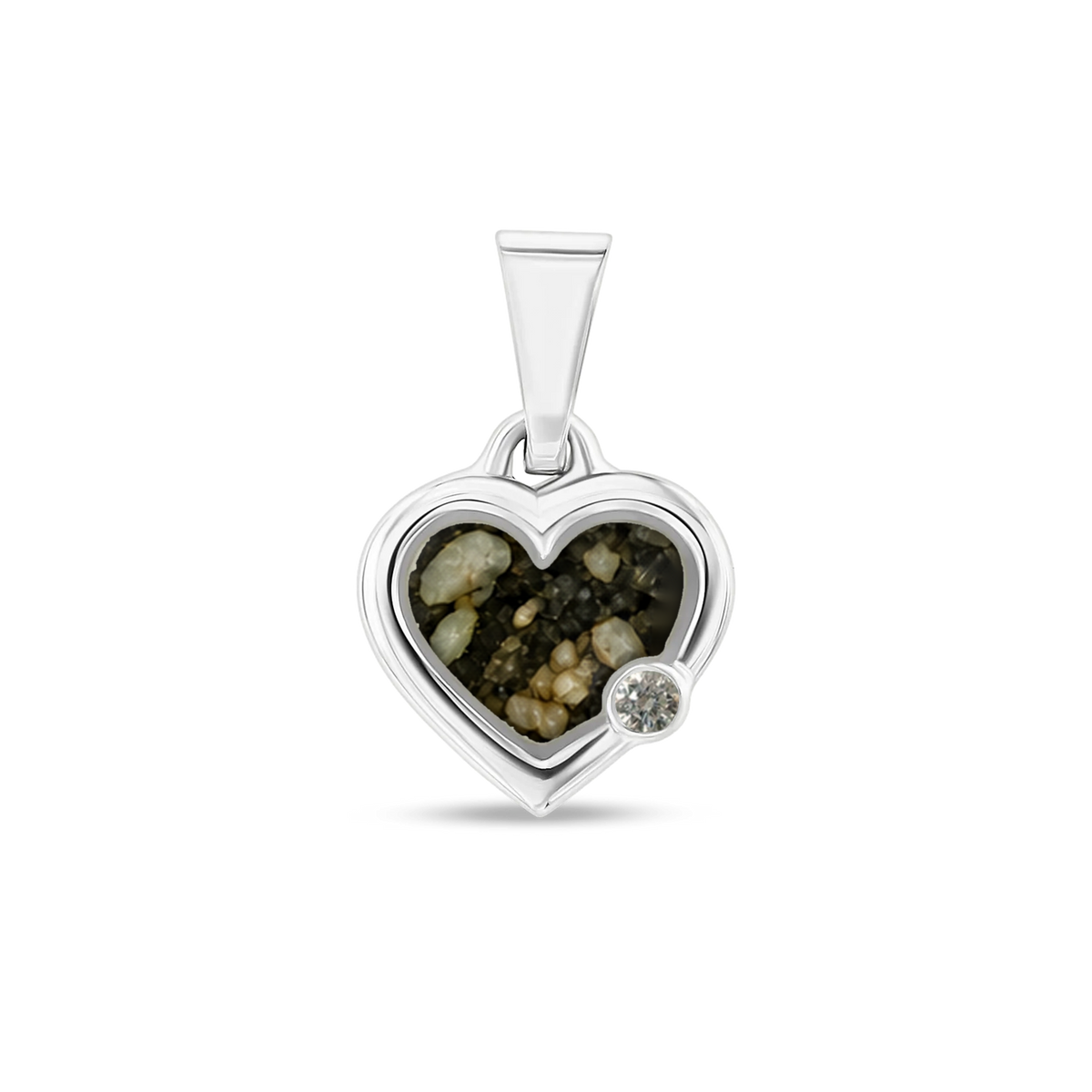 Esmée as-hanger in 925 zilver met antraciet askleur en lab grown diamant