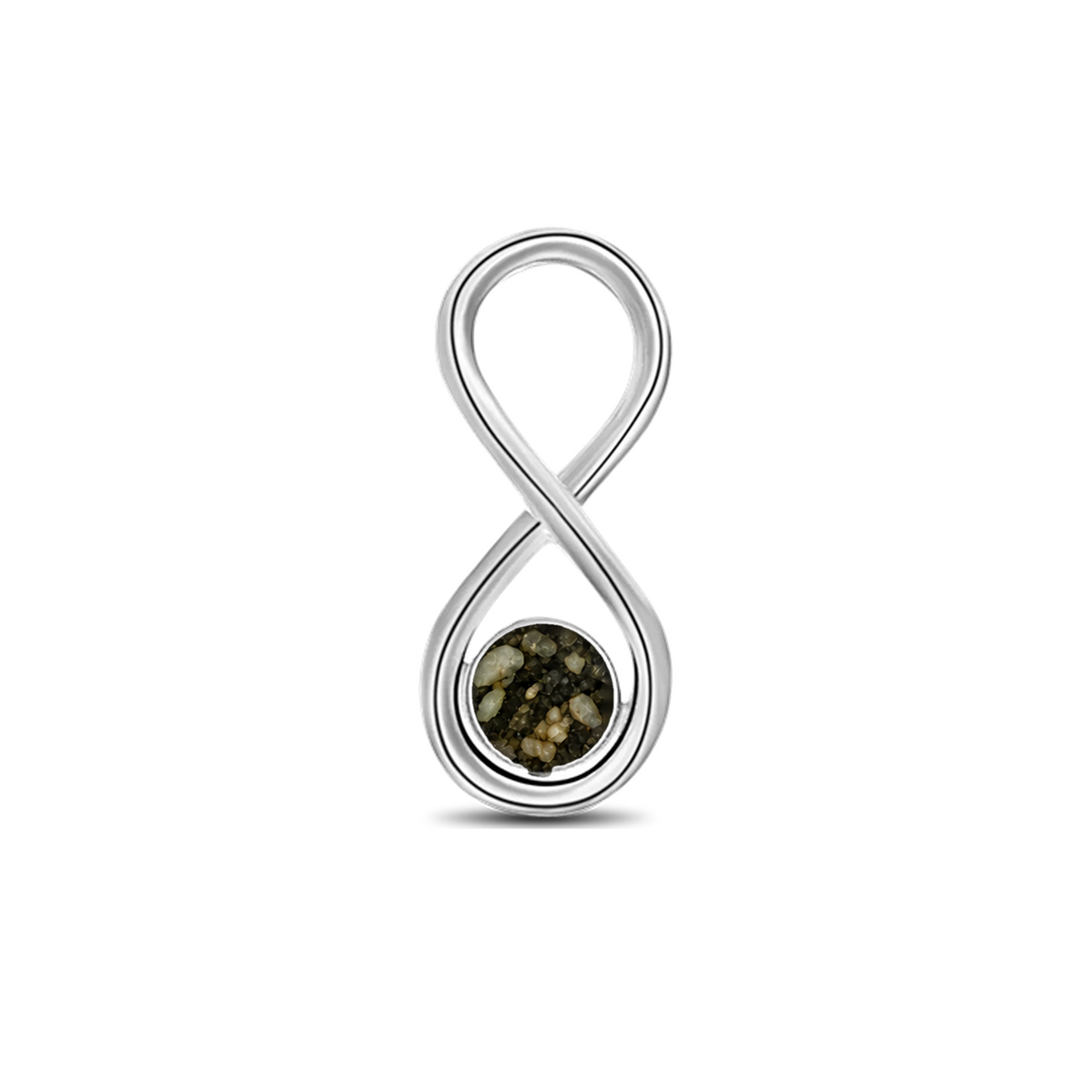 Infinity as-hanger in massief wit goud met antraciet askleur