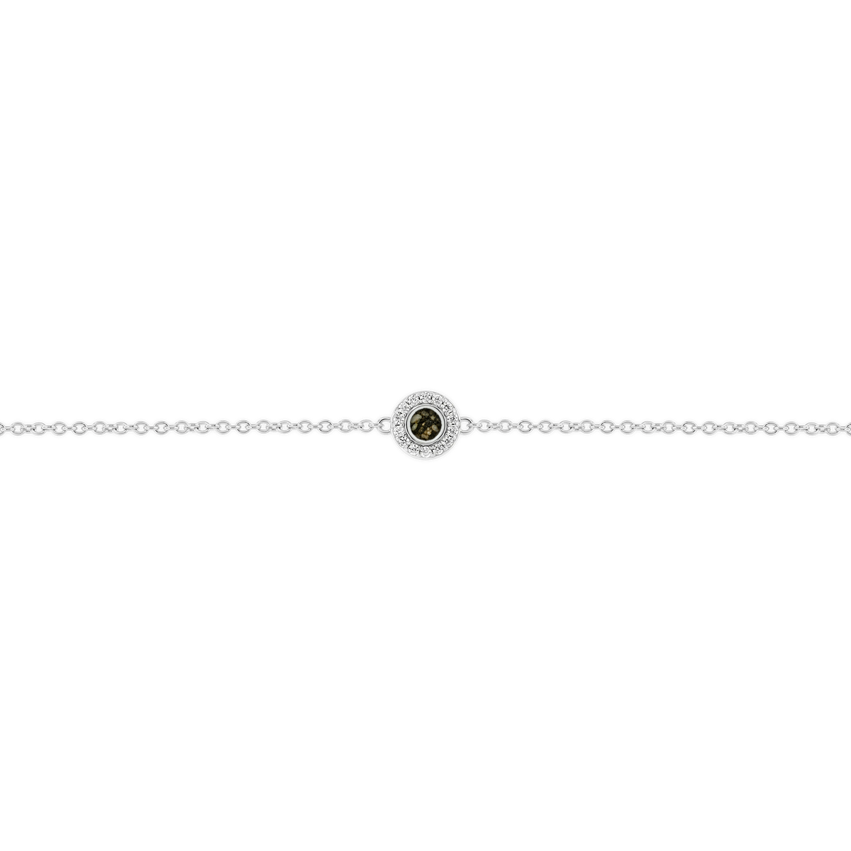 Juul as-armband in 925 zilver met antraciet askleur