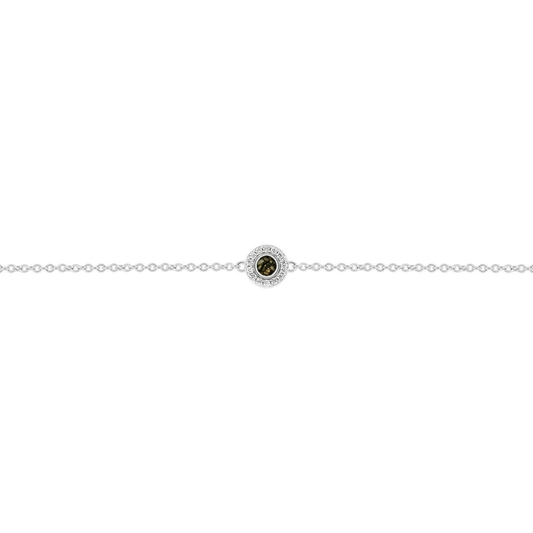 Juul as-armband in 925 zilver met antraciet askleur