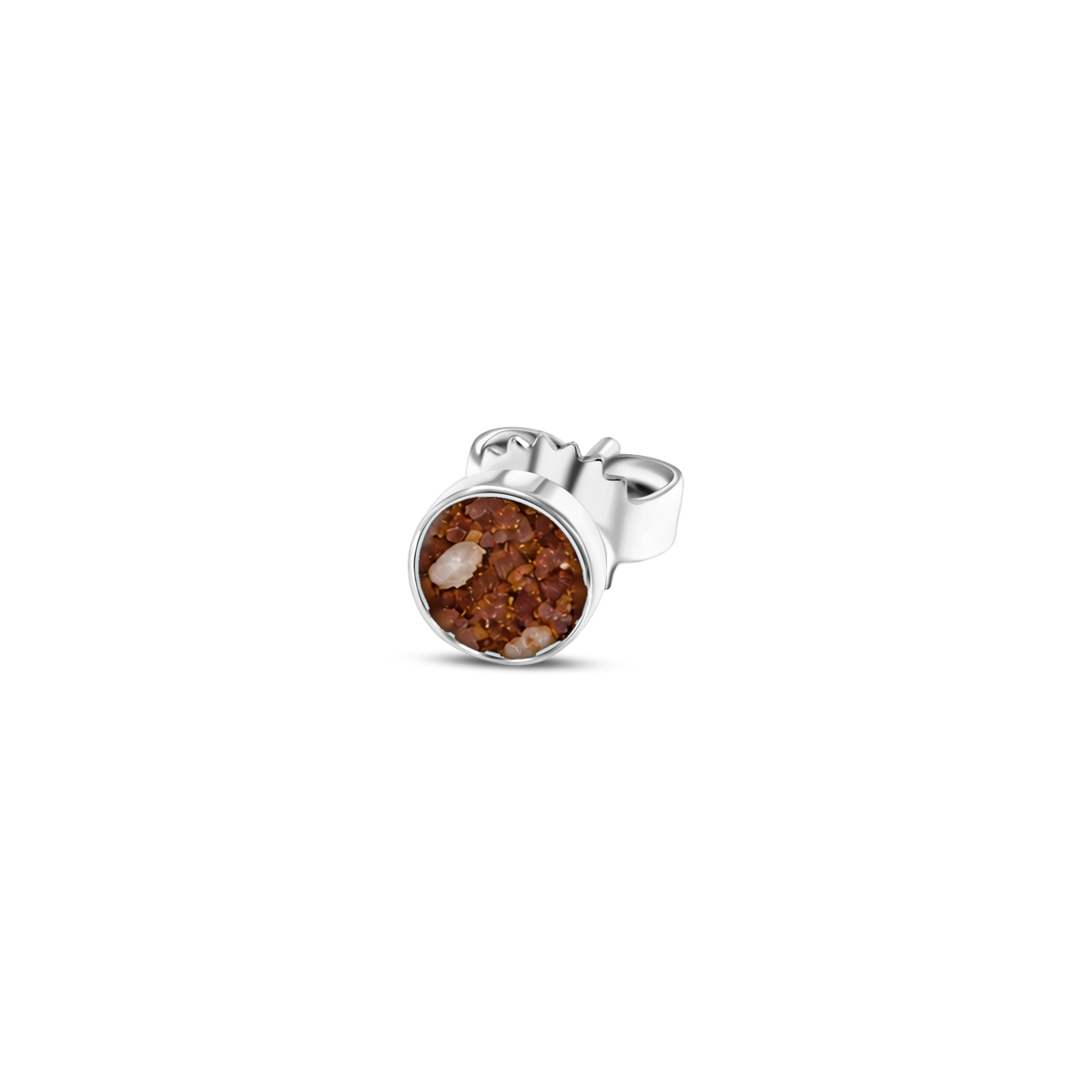 Lis as-oorstekers in 925 zilver met koperbruin askleur