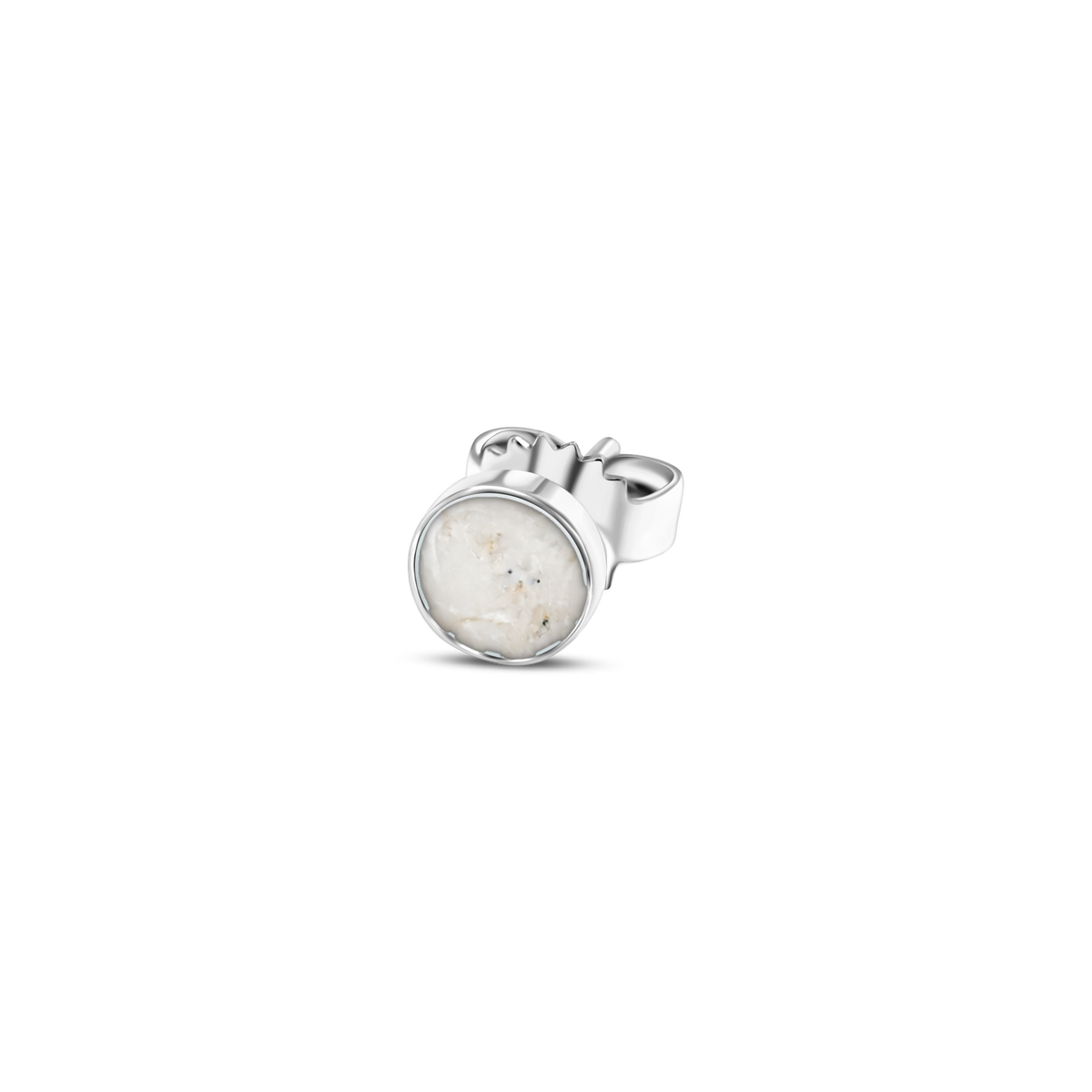 Lis as-oorstekers in 925 zilver met parelmoer askleur