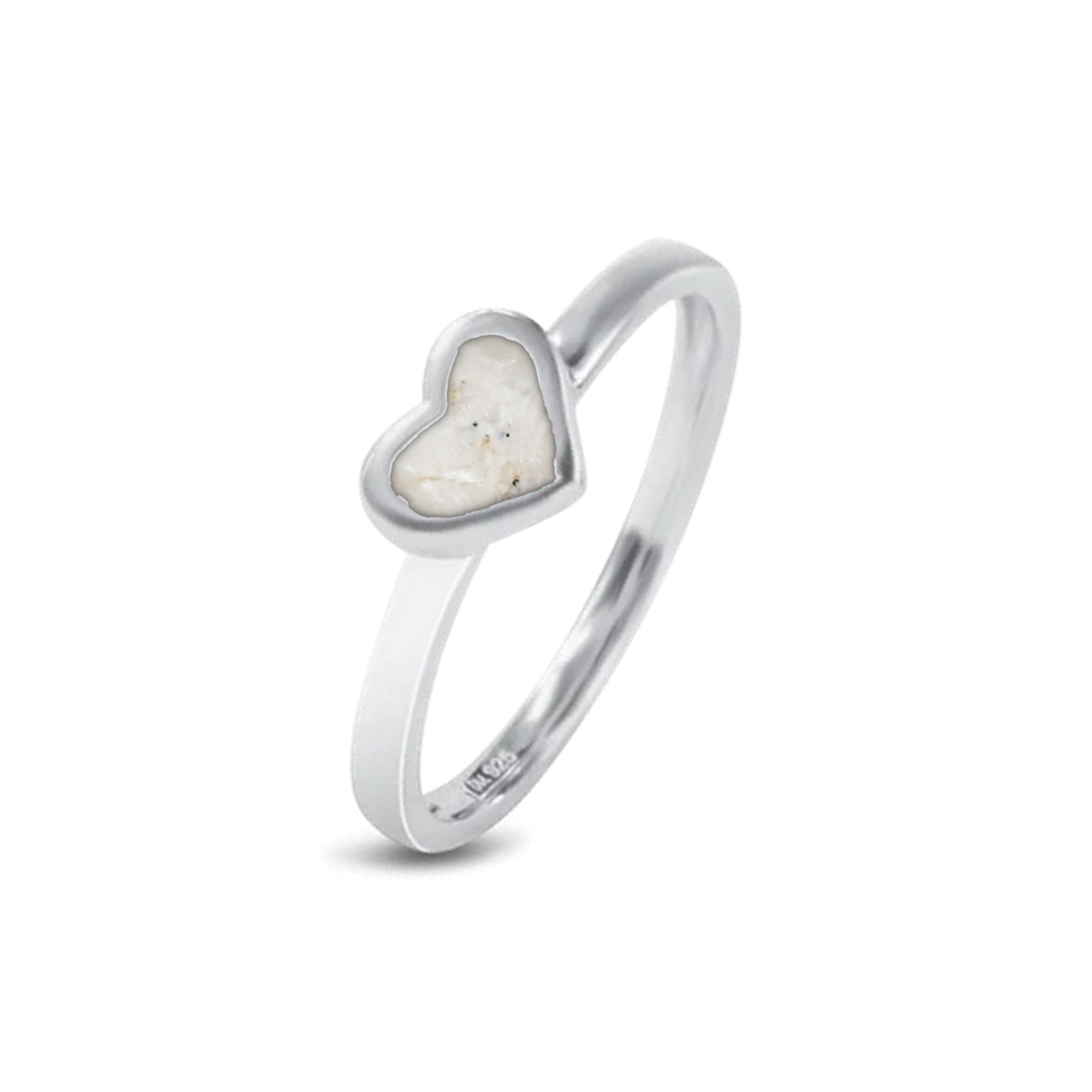 Liv as-ring in 925 zilver met parelmoer askleur