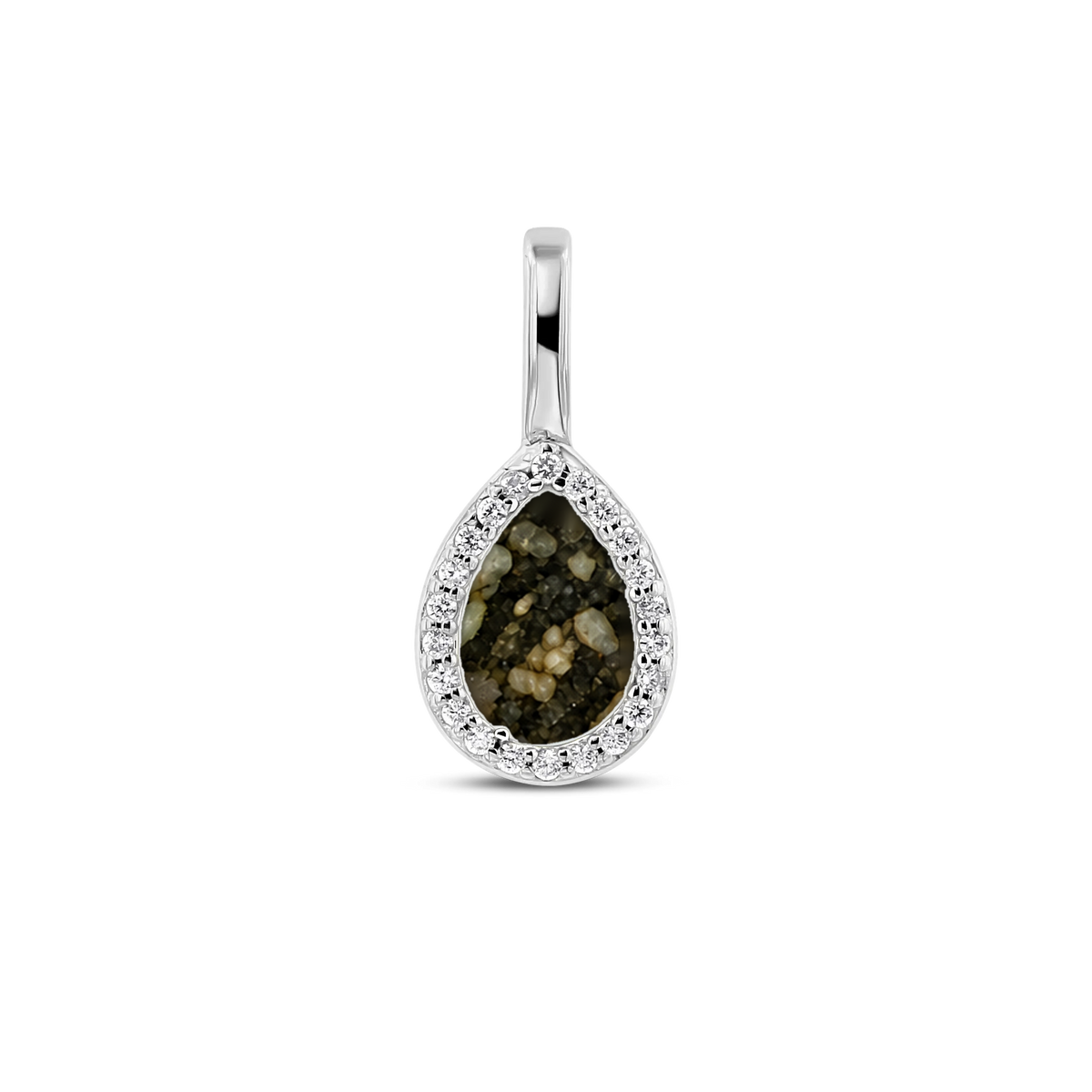 Lotte as-hanger in 925 zilver met antraciet askleur