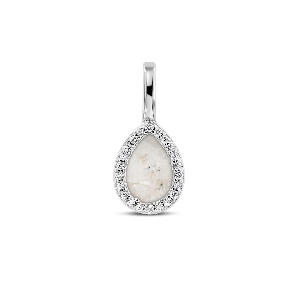 Lotte as-hanger in 925 zilver met parelmoer askleur