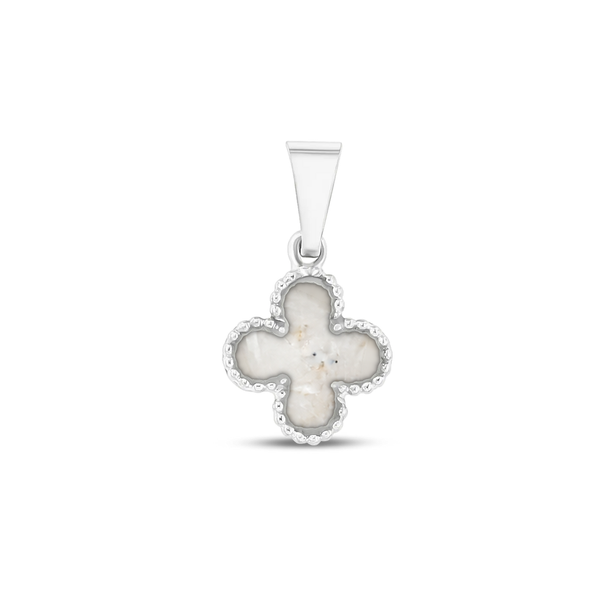 Lucky as-hanger in 925 zilver met parelmoer askleur