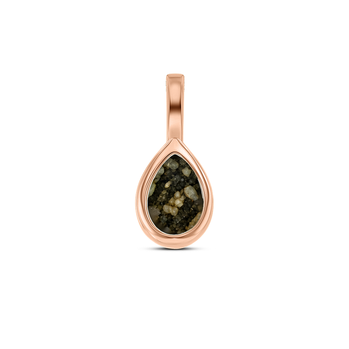 Pure Drop as-hanger in massief rosé goud met antraciet askleur
