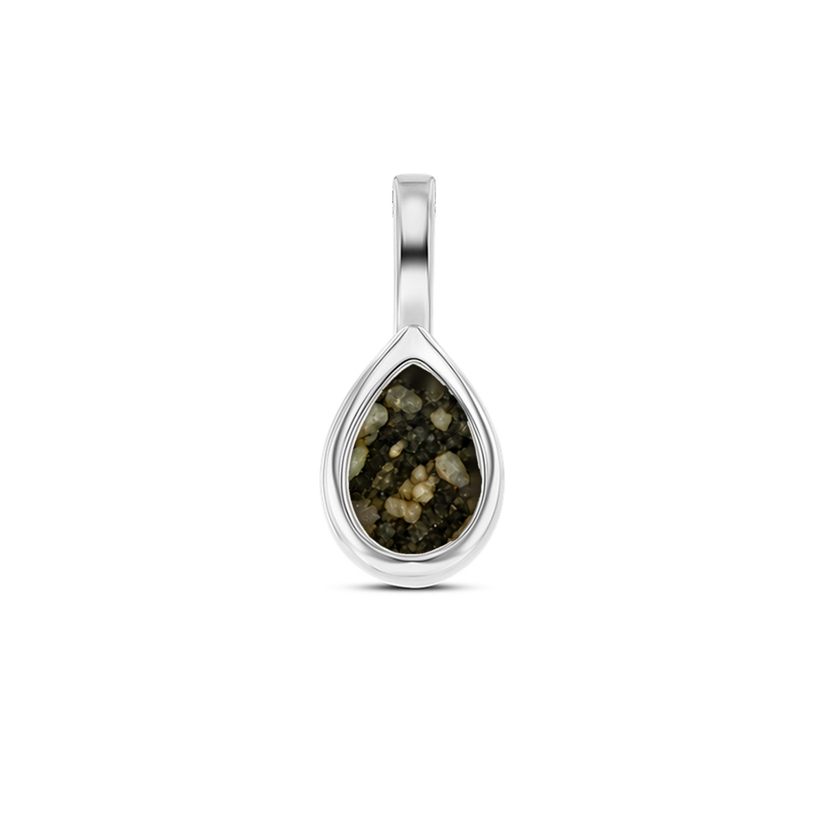 Pure Drop as-hanger in 925 zilver met antraciet askleur