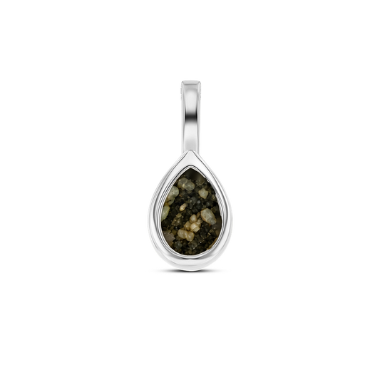 Pure Drop as-hanger in 925 zilver met antraciet askleur