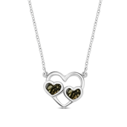 Trinity as-ketting in 925 zilver met antraciet askleur