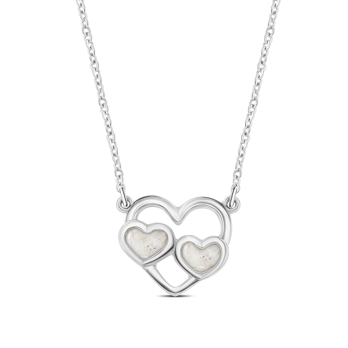 Trinity as-ketting in 925 zilver met parelmoer askleur
